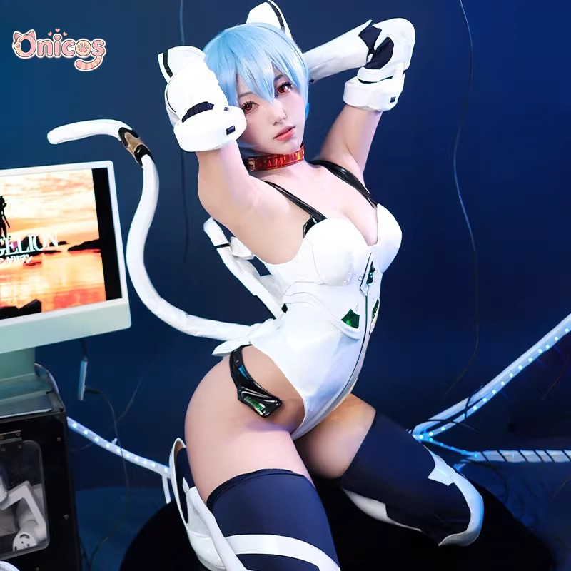 Ayanami Rei Cat Ear Anime Cosp - Anime Cosplay Jumpsuit recension och pris