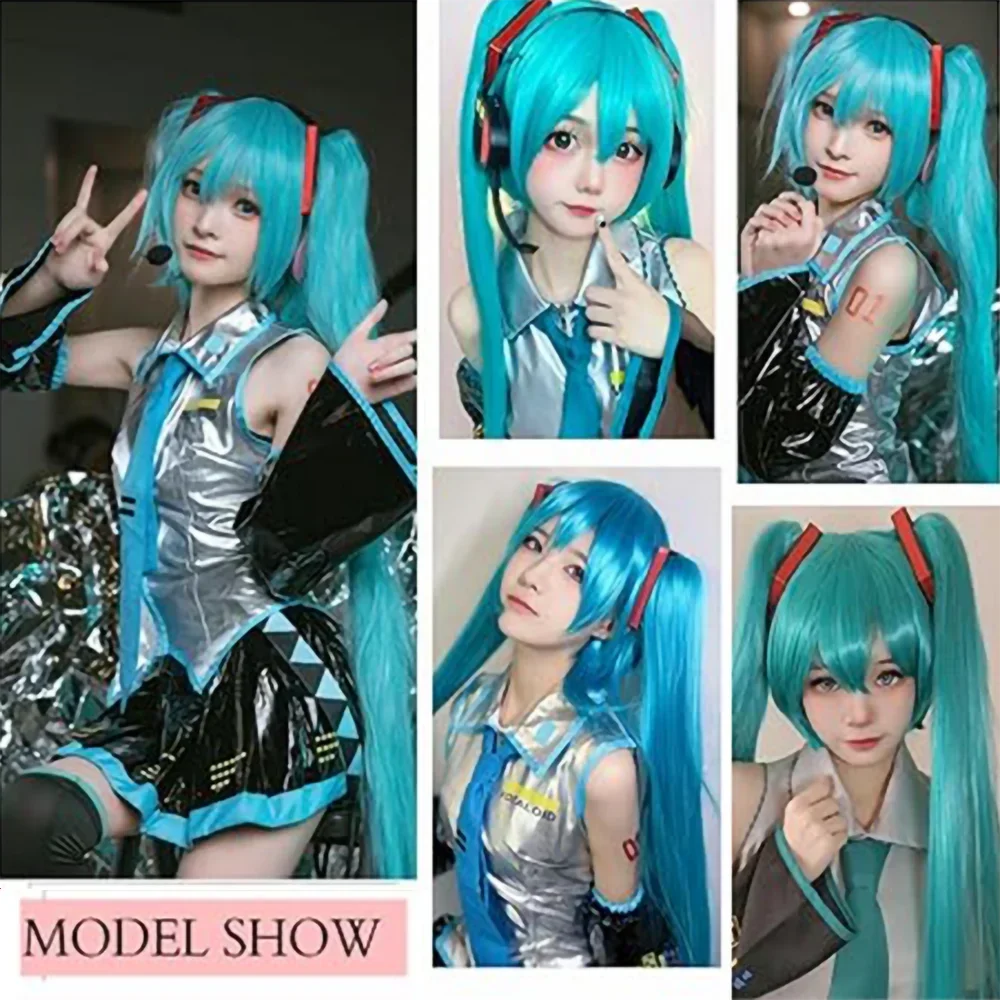 2026 Miku Cosplay Wig 105cm Lo - Anime Cosplay Blue Hair recension och pris