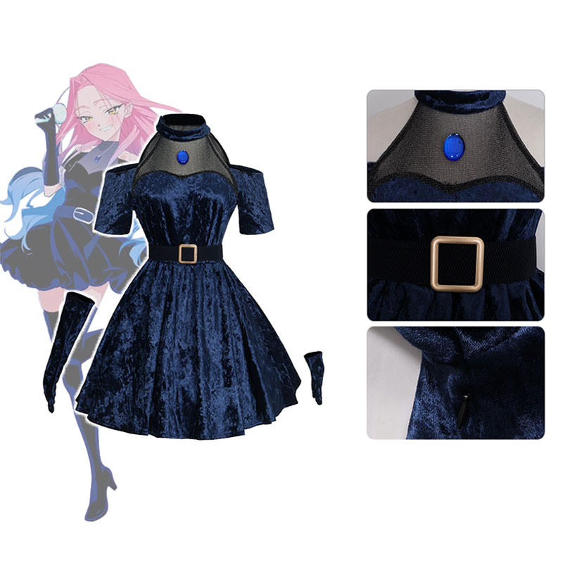 Mizi Cosplay Anime Alien Stage - Anime Cosplay Blue Hair recension och pris